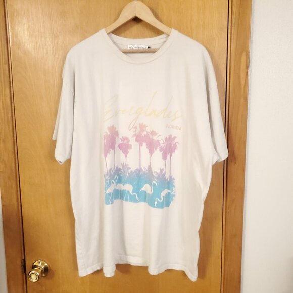 Free People X Girl Dangerous Everglades Tee Dress Womens M/L Beige - Picture 2 of 6